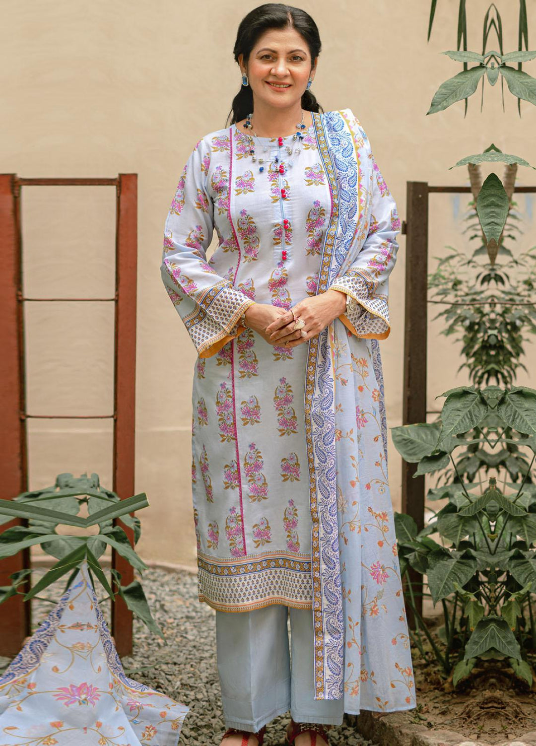 Mother Collection By Gul Ahmed Printed Lawn Suits Unstitched 3 Piece GA23M CL-22237A - Summer Collection