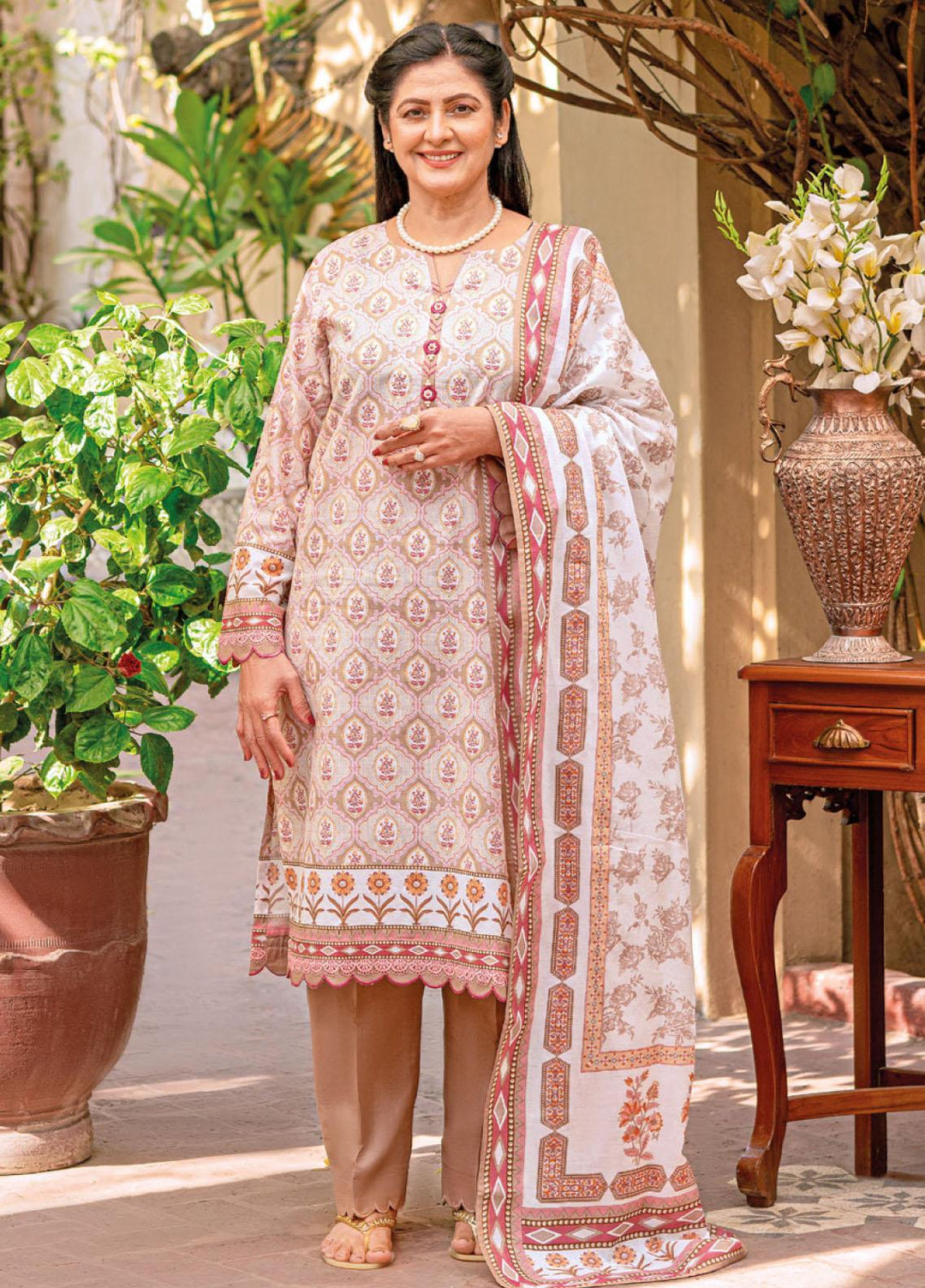 Mother Collection By Gul Ahmed Printed Lawn Suits Unstitched 3 Piece GA23M CL-32081B - Summer Collection