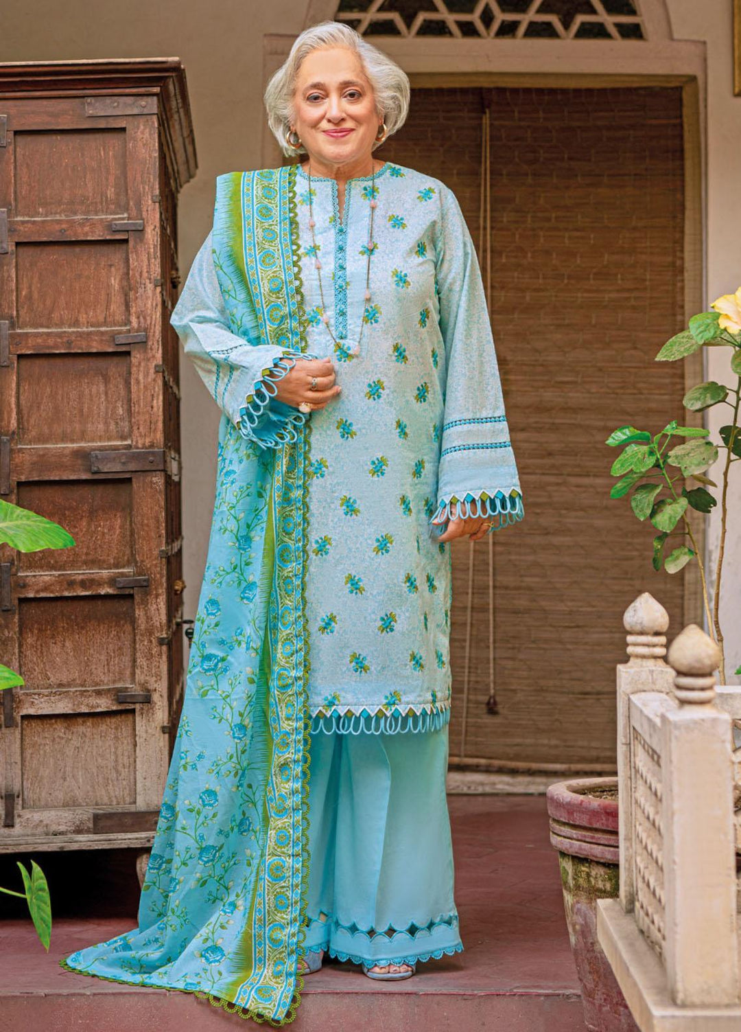 Mother Collection By Gul Ahmed Embroidered Lawn Suits Unstitched 3 Piece GA23M CL-32171 - Summer Collection