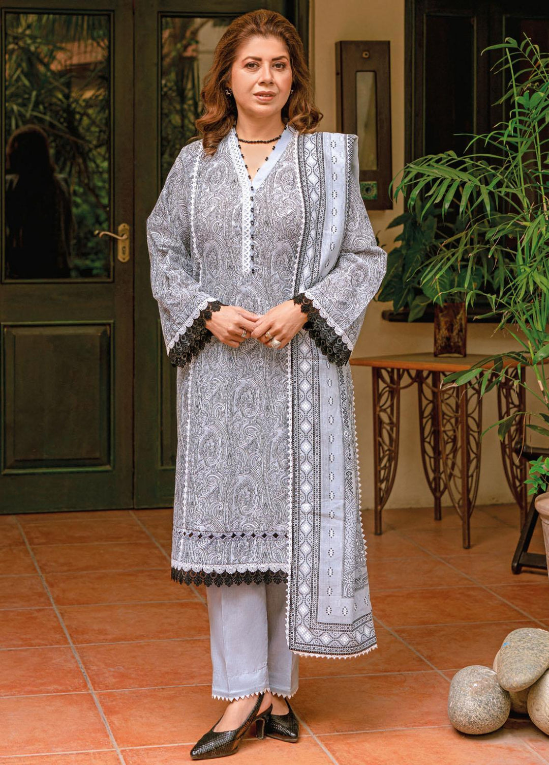 Mother Collection By Gul Ahmed Printed Lawn Suits Unstitched 3 Piece GA23M CL-32182B - Summer Collection