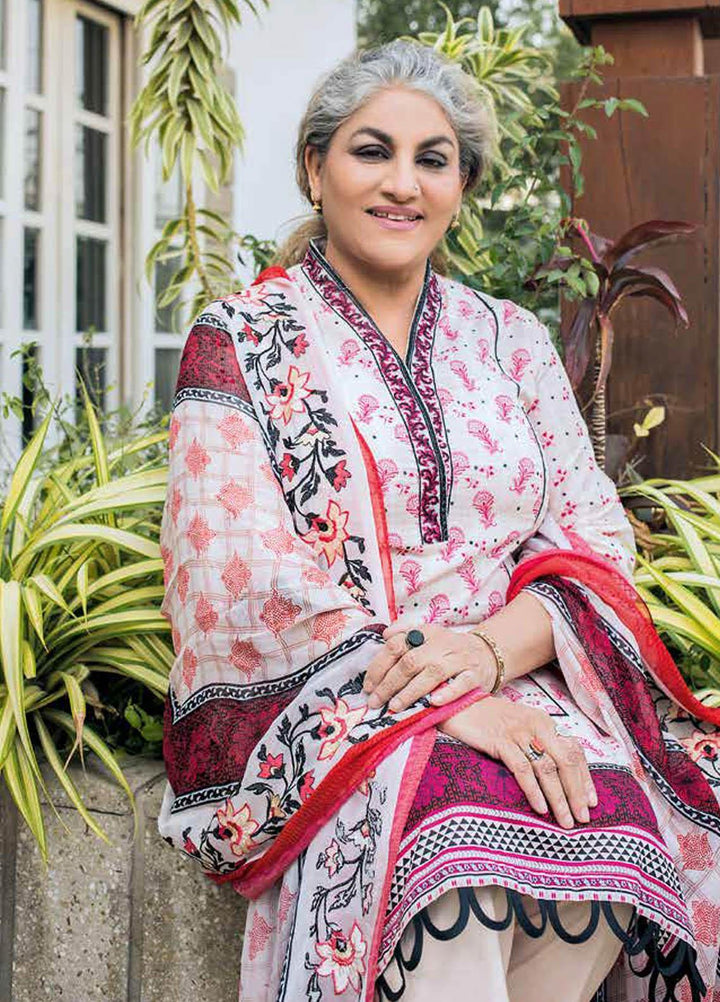 Gul Ahmed Embroidered Lawn Suits Unstitched 3 Piece GA21M BM-187 - Summer Collection