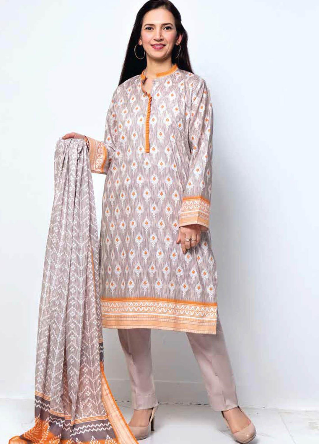 Gul Ahmed Printed Lawn Suits Unstitched 3 Piece GA21M CL-1094 A - Summer Collection