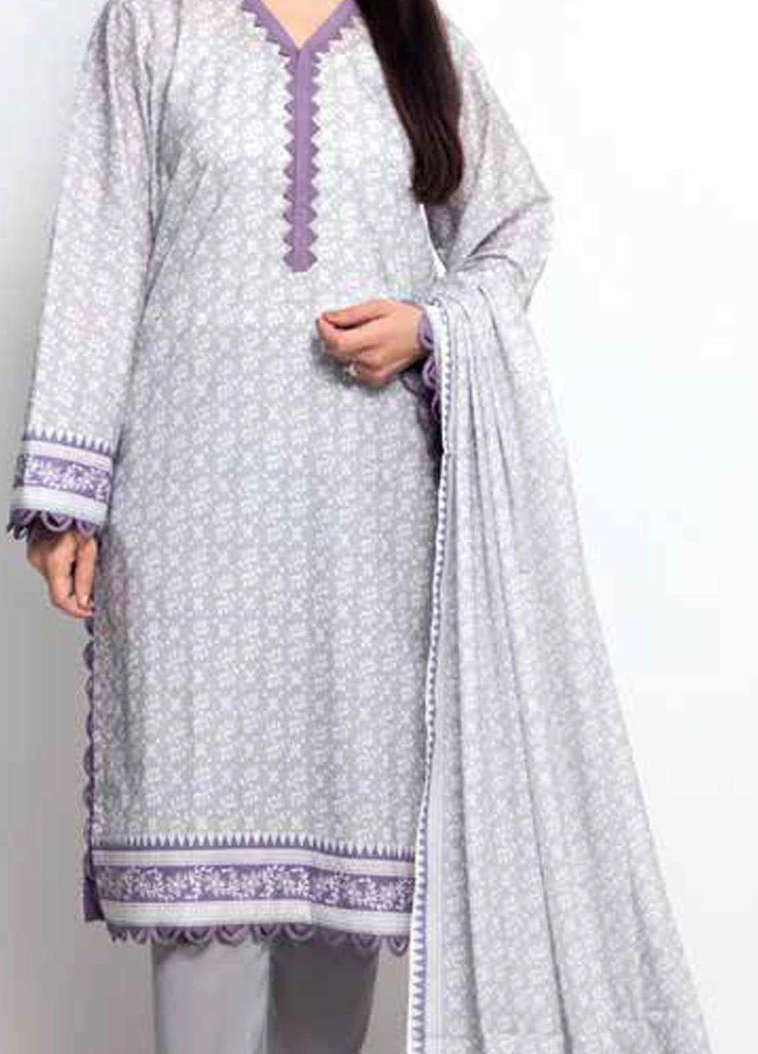 Gul Ahmed Printed Lawn Suits Unstitched 3 Piece GA21M CL-1098 A - Summer Collection