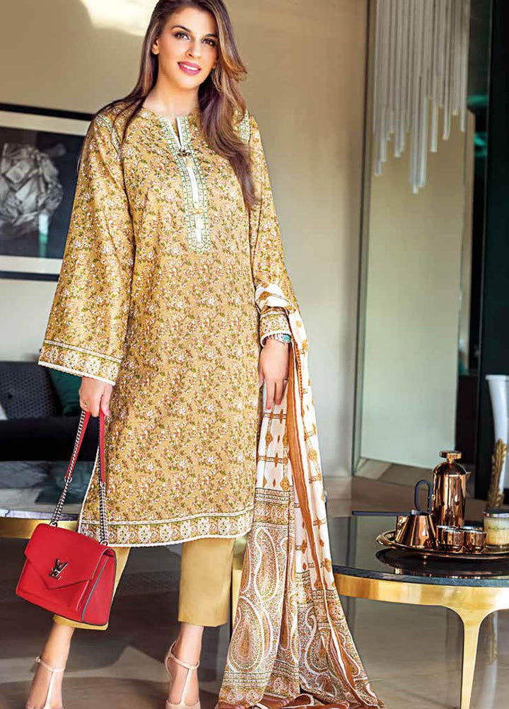 Gul Ahmed Printed Lawn Suits Unstitched 3 Piece GA21M CL-1107 A - Summer Collection