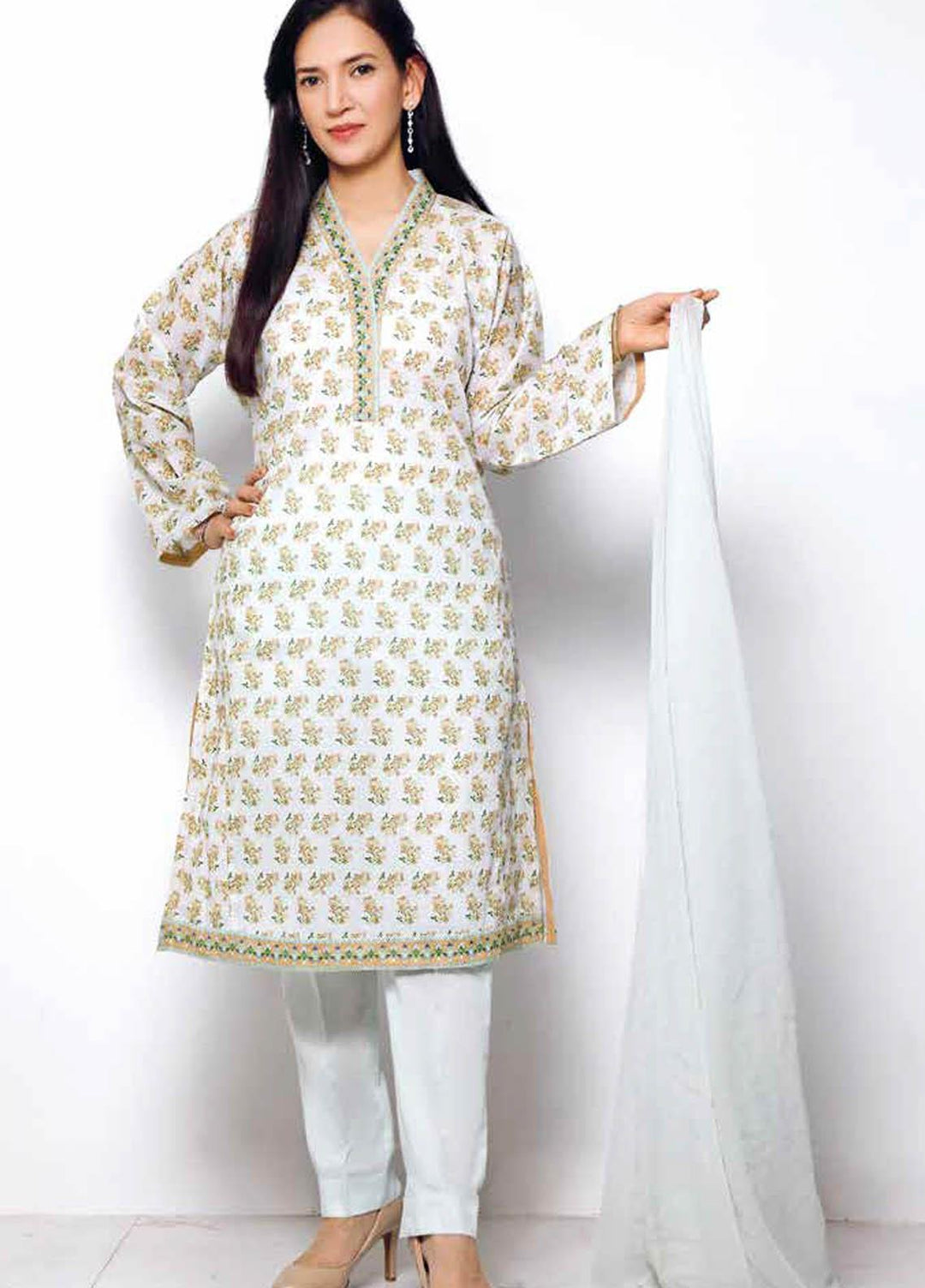Gul Ahmed Printed Lawn Unstitched Kurties GA21M SL-902 B - Summer Collection