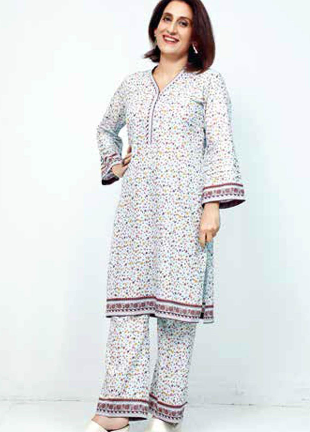 Gul Ahmed Printed Lawn Unstitched Kurties GA21M SL-909 B - Summer Collection