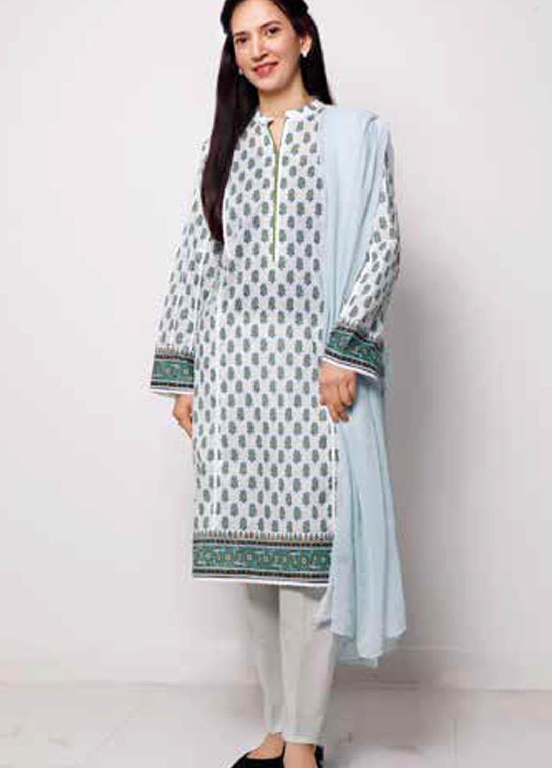 Gul Ahmed Printed Lawn Unstitched Kurties GA21M SL-916 A - Summer Collection