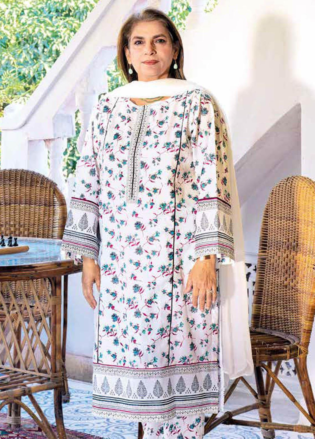 Gul Ahmed Printed Lawn Unstitched Kurties GA21M SL-917 A - Summer Collection