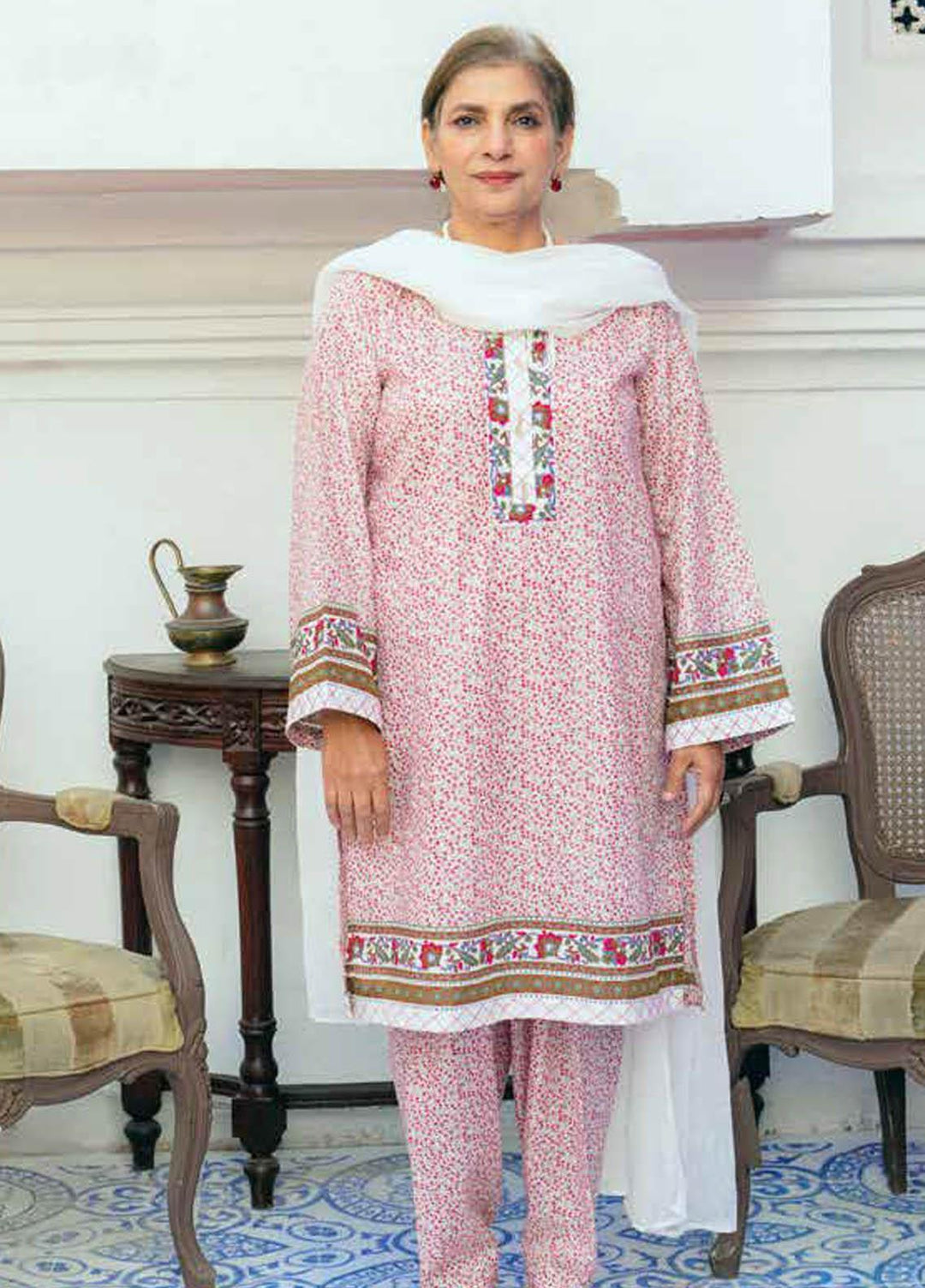 Gul Ahmed Printed Lawn Unstitched Kurties GA21M SL-920 B - Summer Collection