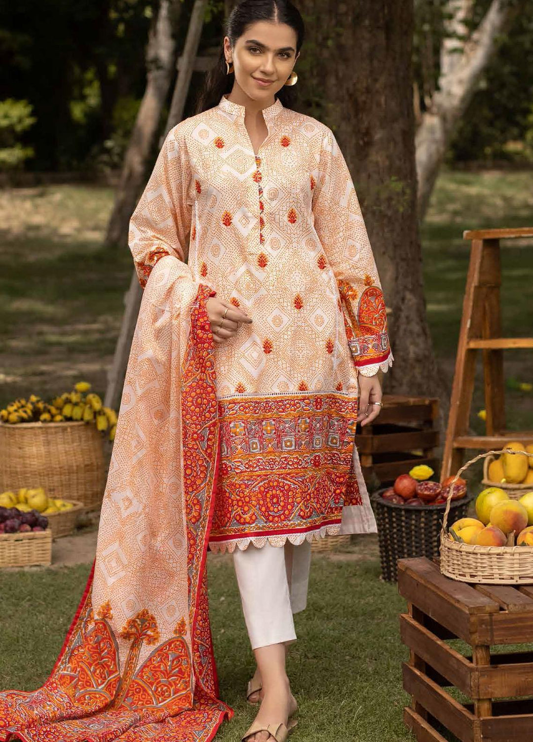 Gul Ahmed Embroidered Cambric Suits Unstitched 3 Piece GA21PF CBE12001 - Winter Collection