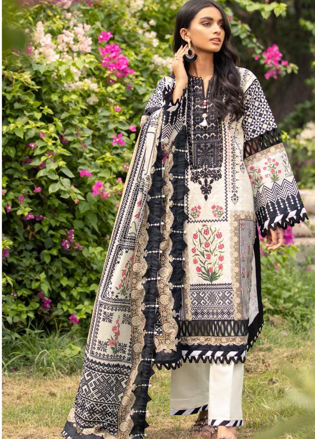Gul Ahmed Embroidered Cambric Suits Unstitched 3 Piece GA21PF CBE12017 - Winter Collection