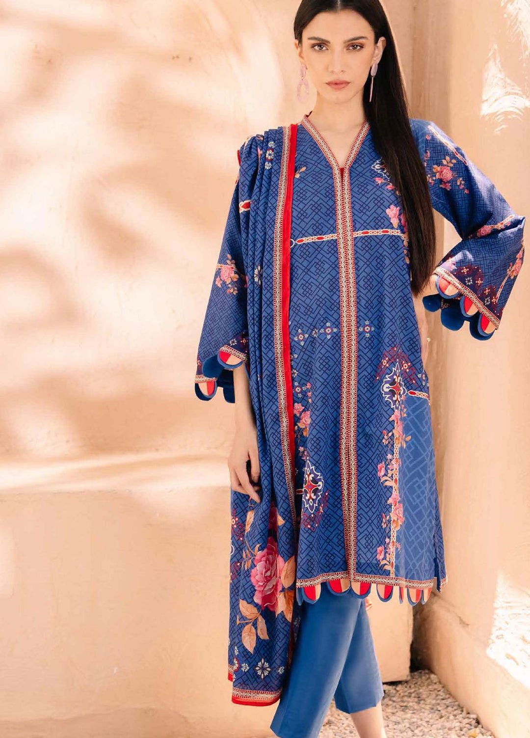 Gul Ahmed Printed Cambric Suits Unstitched 3 Piece GA21PF CN12003 - Winter Collection