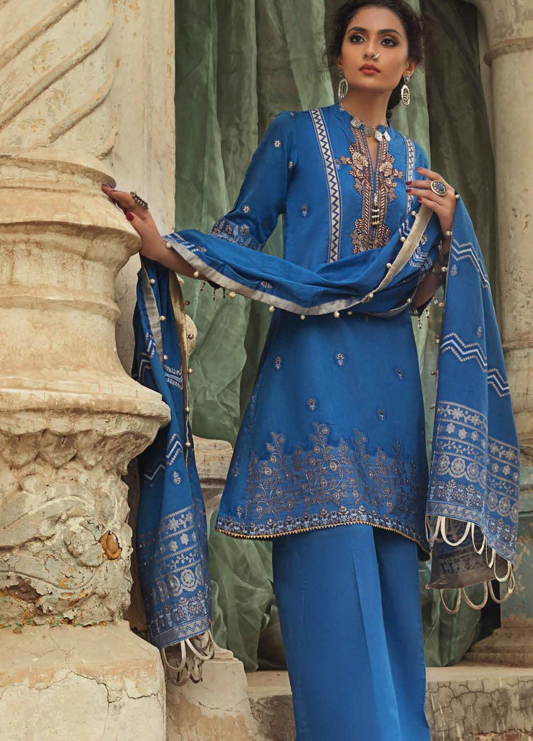 Gul Ahmed Embroidered Jacquard Suits Unstitched 3 Piece GA21PF MJ12066 - Summer Collection