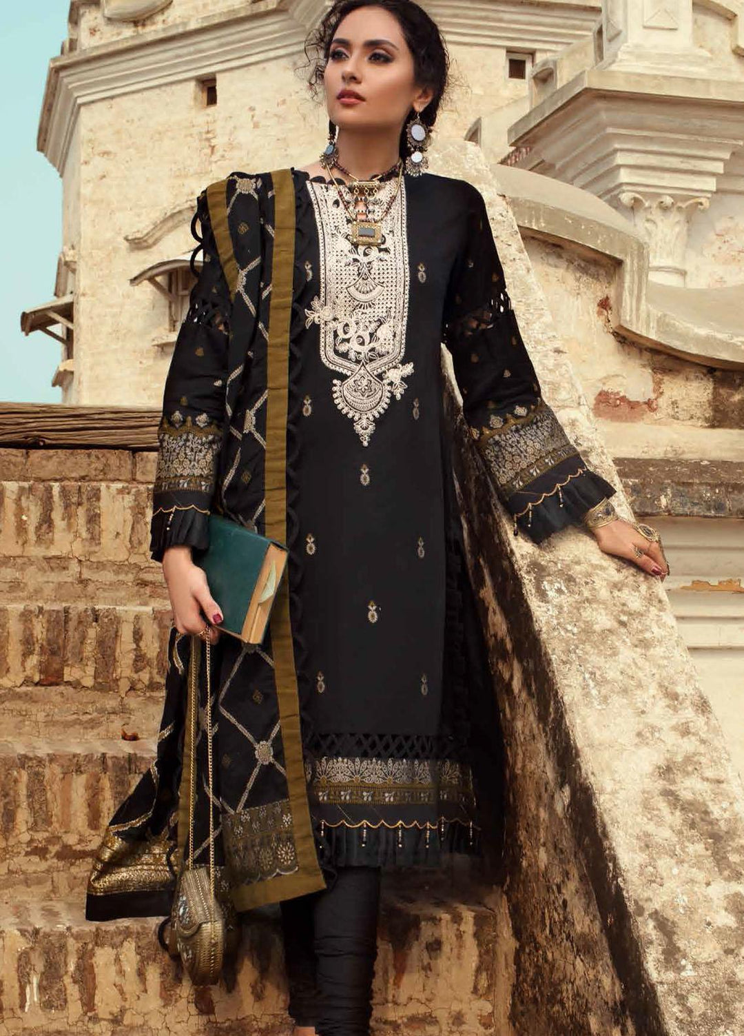 Gul Ahmed Embroidered Jacquard Suits Unstitched 3 Piece GA21PF MJ12068 - Summer Collection