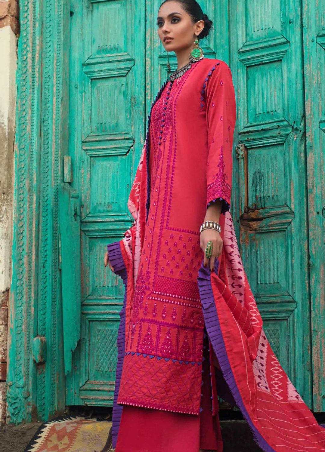 Gul Ahmed Printed Jacquard Suits Unstitched 3 Piece GA21PF MJ12073 - Summer Collection