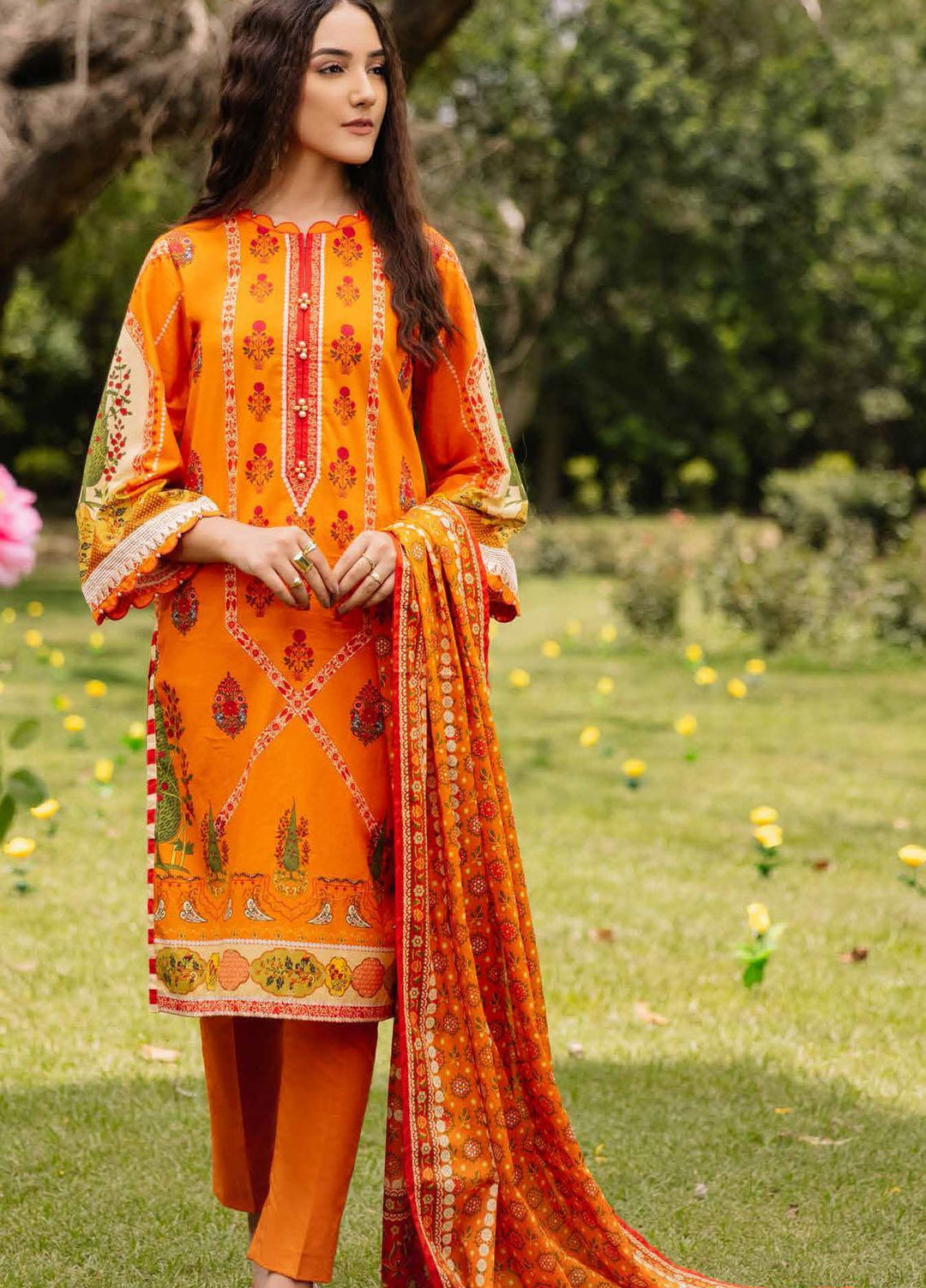 Gul Ahmed Embroidered Cambric Suits Unstitched 2 Piece GA21PF TCE12004 - Winter Collection