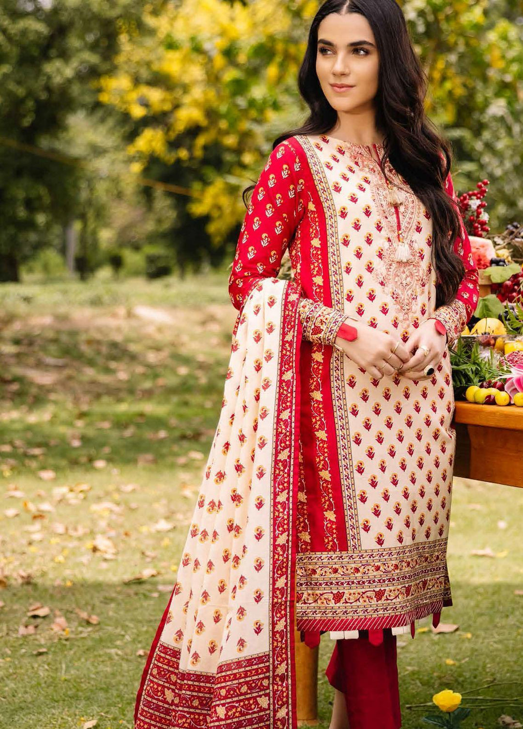 Gul Ahmed Embroidered Cambric Suits Unstitched 2 Piece GA21PF TCE12007 - Winter Collection