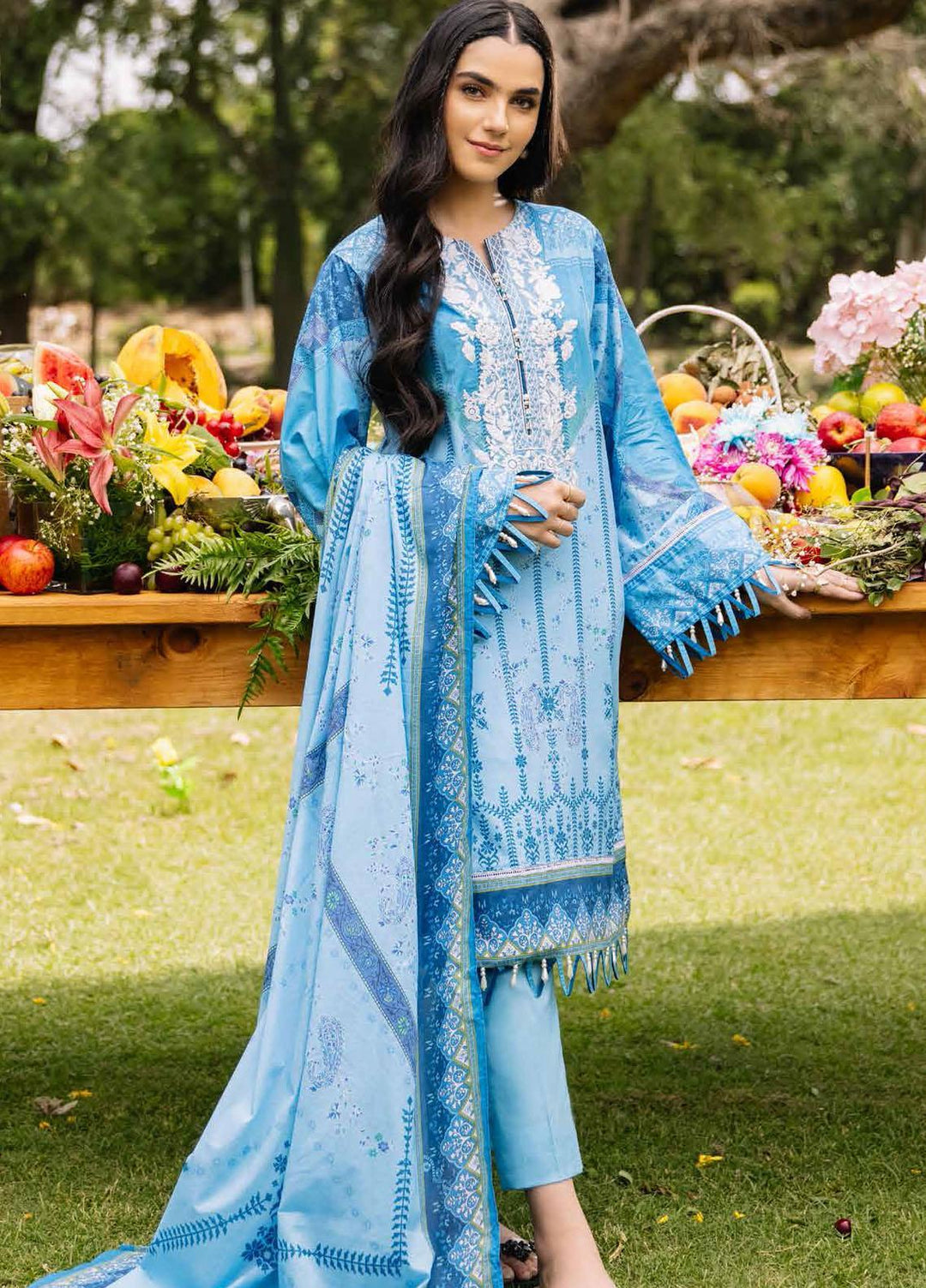 Gul Ahmed Embroidered Cambric Suits Unstitched 2 Piece GA21PF TCE12008 - Winter Collection