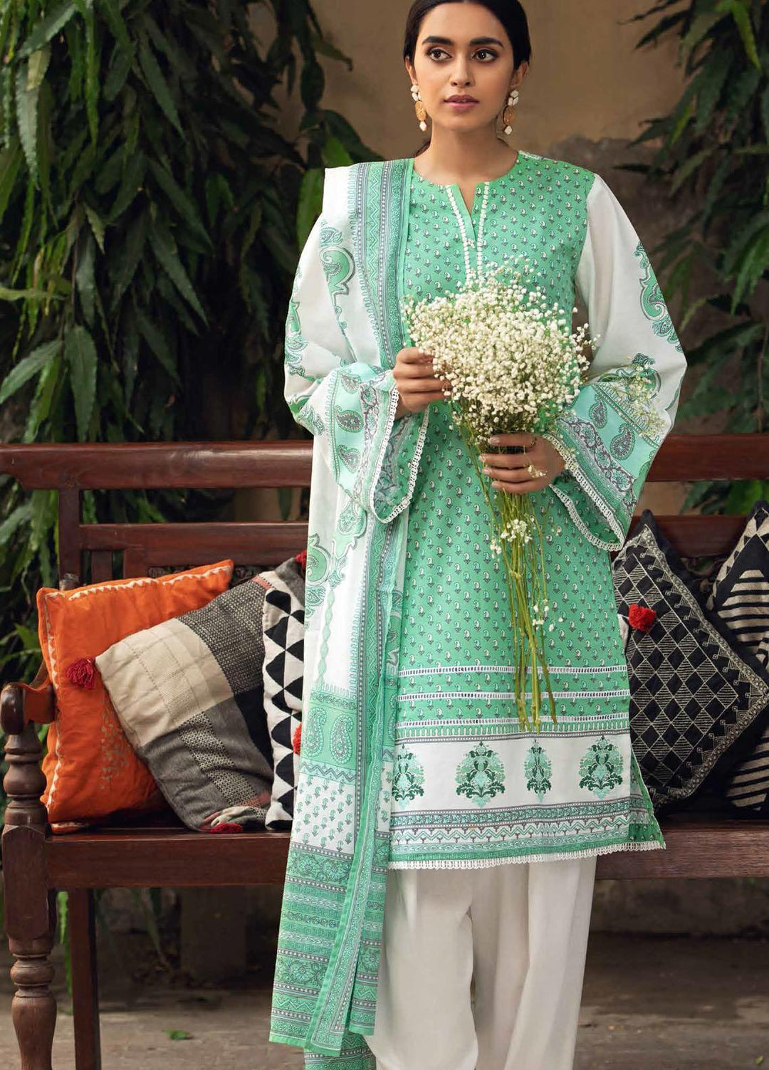 Gul Ahmed Printed Cambric Suits Unstitched 2 Piece GA21PF TCN12013A - Winter Collection