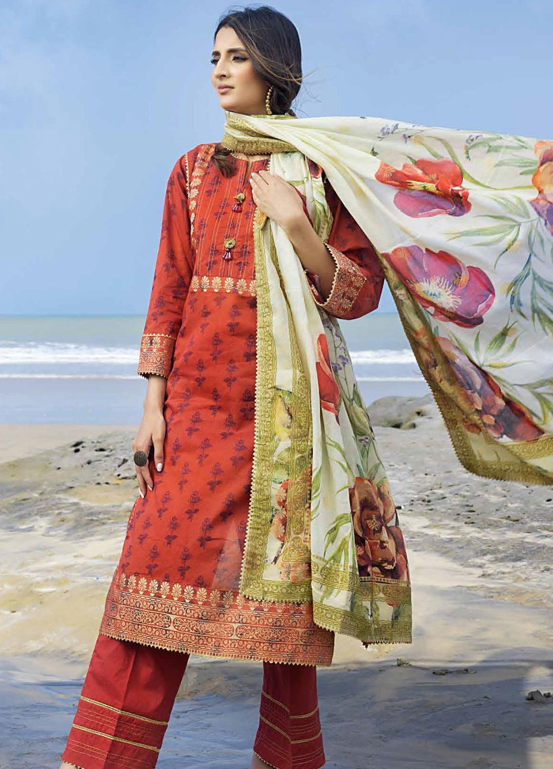 Gul Ahmed Fancy Jacquard Suits Unstitched 3 Piece GA23PF MJ-32051 - Summer Collection