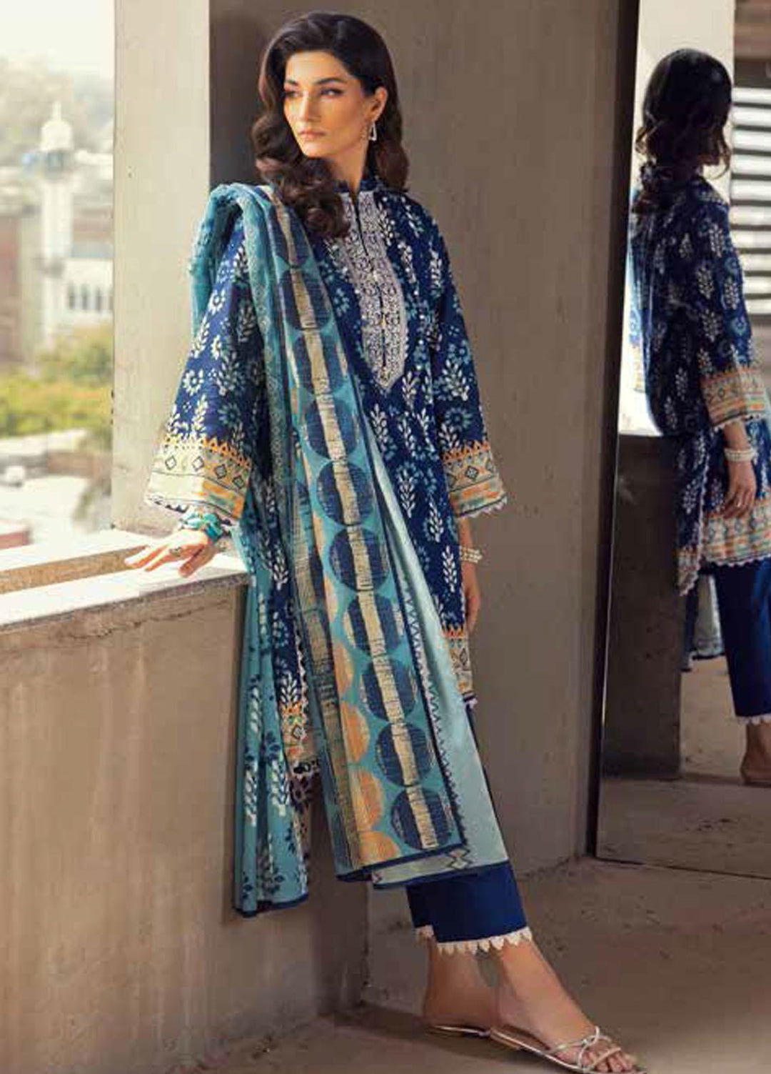 Gul Ahmed Embroidered Cambric Suits Unstitched 2 Piece GA23PF TCE-32001 - Summer Collection