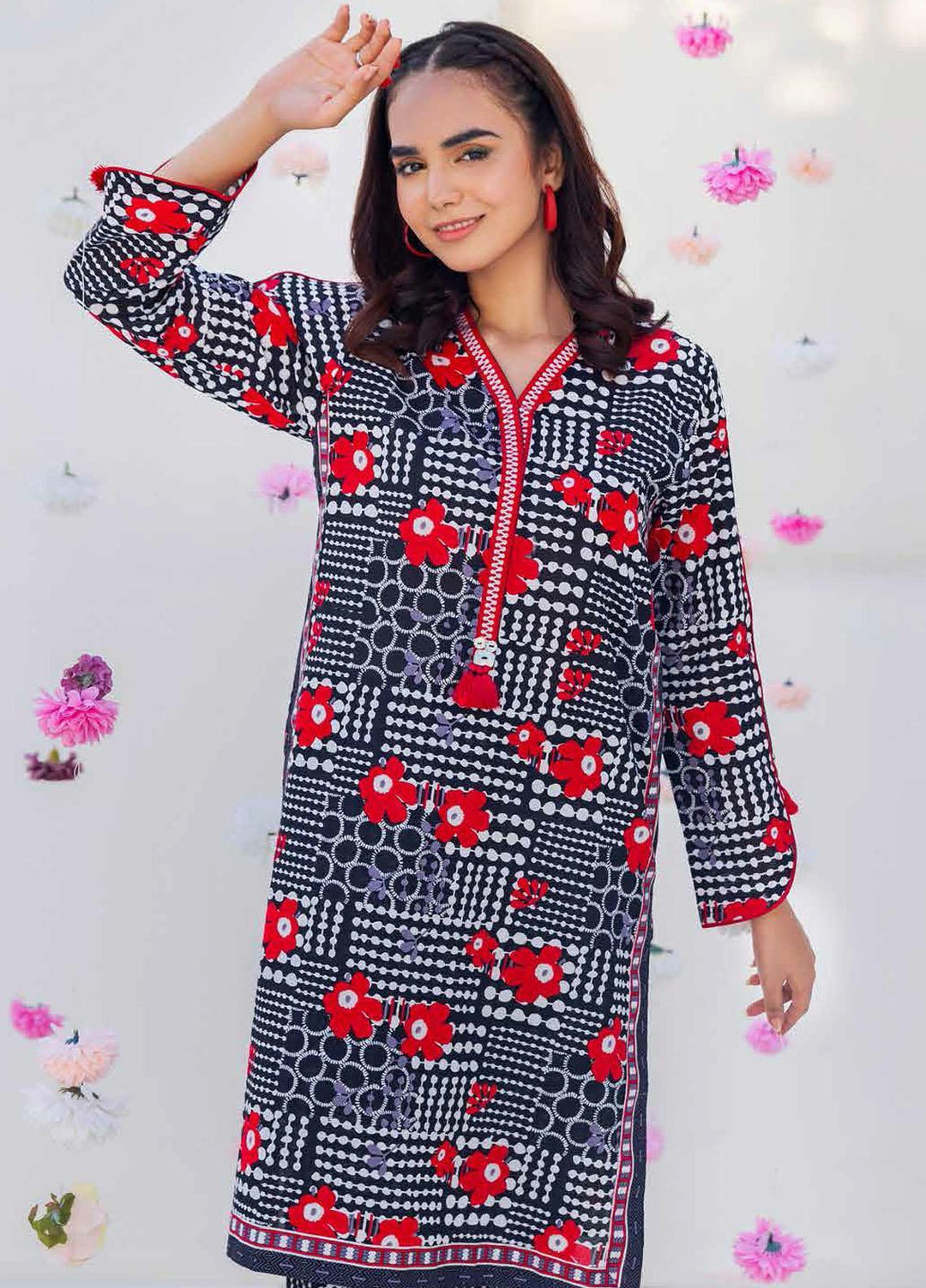 Gul Ahmed Printed Cambric Suits Unstitched 2 Piece GA23PF TCN-32001 - Summer Collection