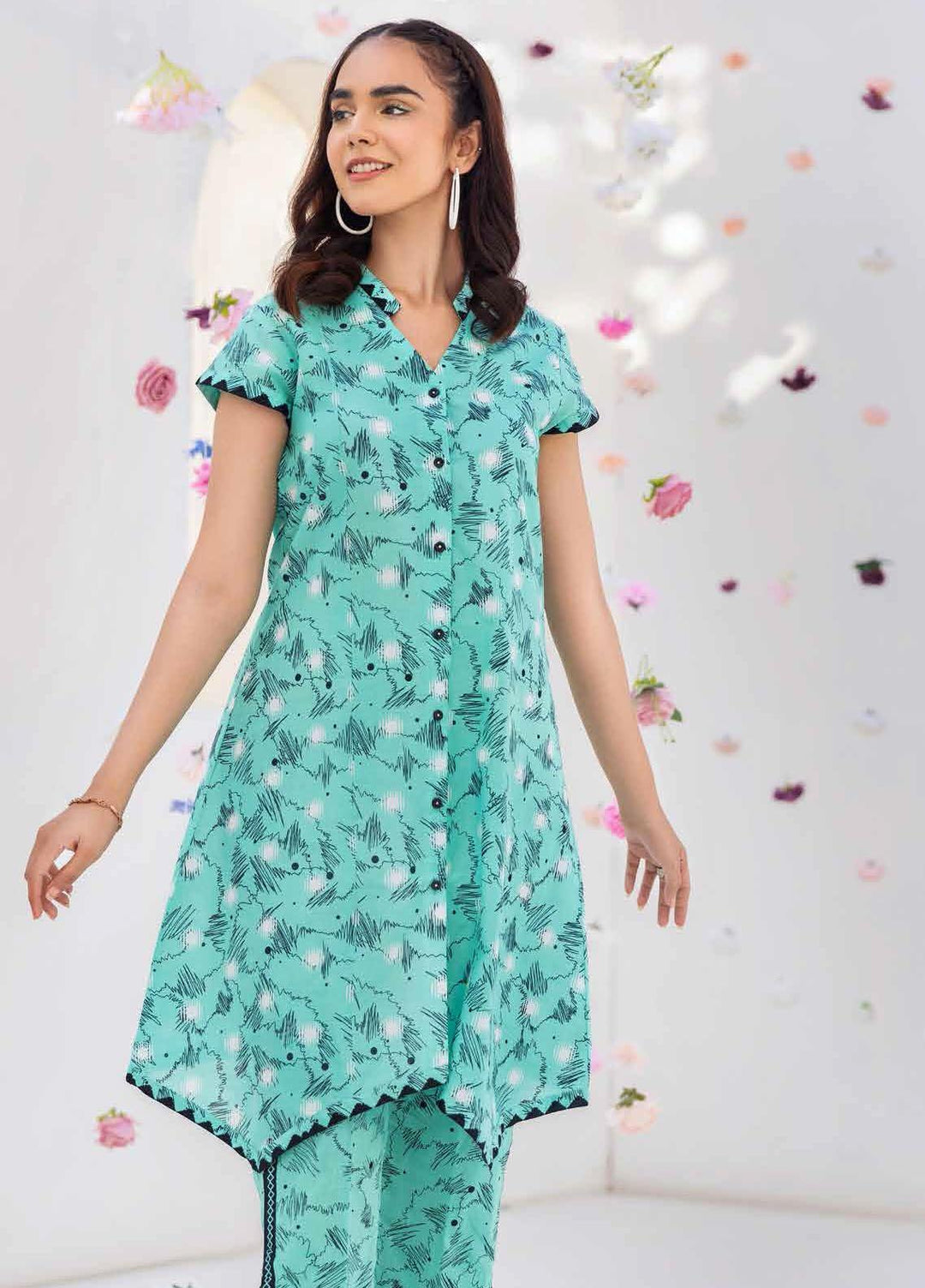 Gul Ahmed Printed Cambric Suits Unstitched 2 Piece GA23PF TCN-32005 - Summer Collection