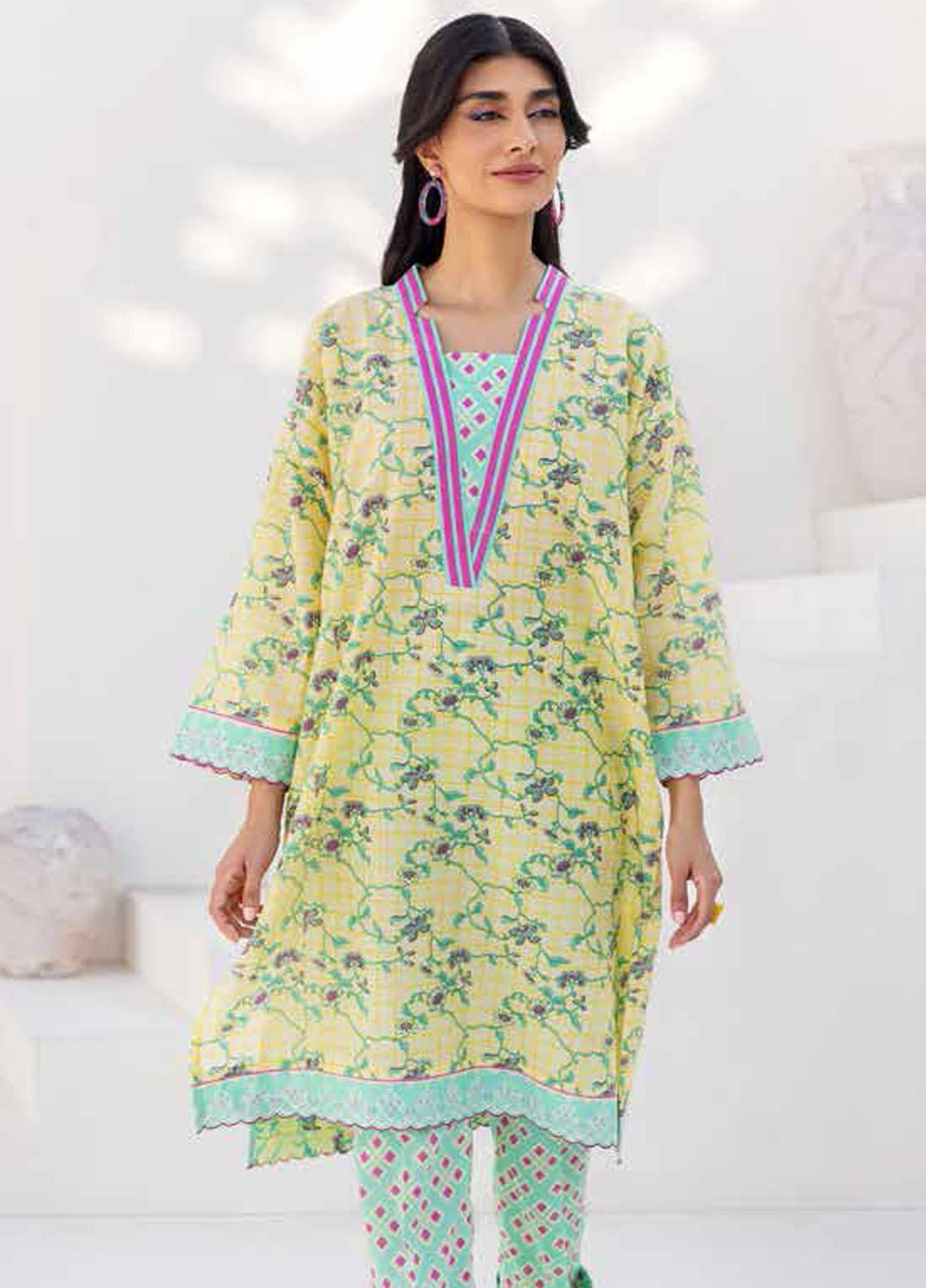 Gul Ahmed Printed Cambric Suits Unstitched 2 Piece GA23PF TCN-32006 - Summer Collection