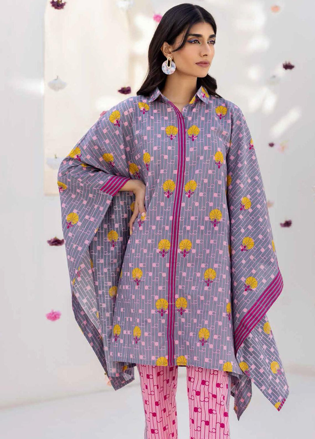 Gul Ahmed Printed Cambric Suits Unstitched 2 Piece GA23PF TCN-32007 - Summer Collection