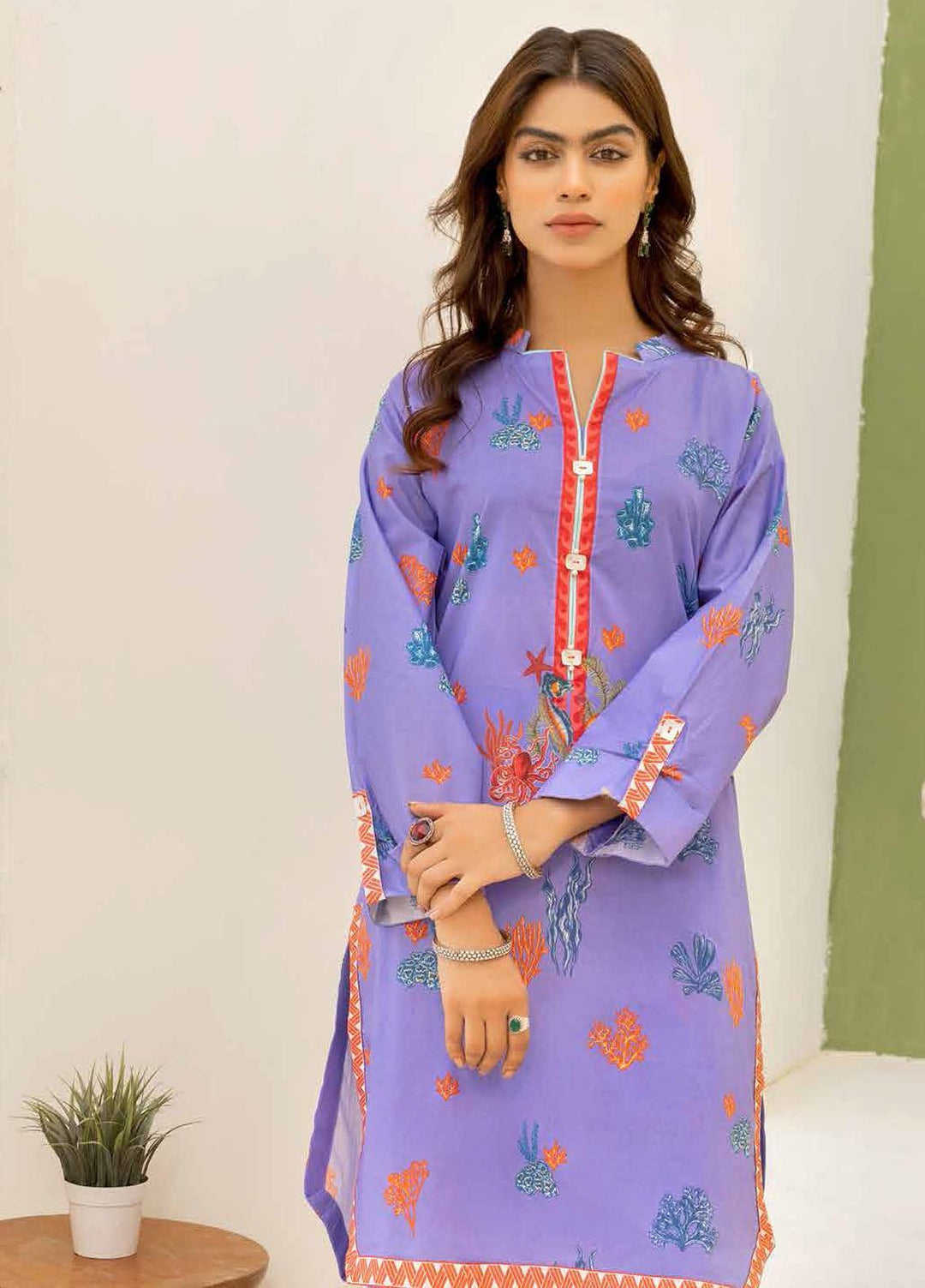 Gul Ahmed Printed Cambric Suits Unstitched 2 Piece GA23PF TCN-32010 - Summer Collection