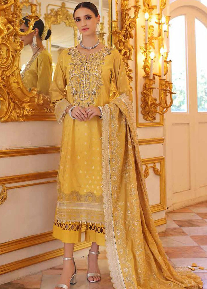 Gul Ahmed Embroidered Jacquard Suits Unstitched 3 Piece GA22WD PRW-22004 - Wedding Collection