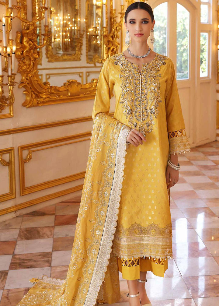 Gul Ahmed Embroidered Jacquard Suits Unstitched 3 Piece GA22WD PRW-22004 - Wedding Collection