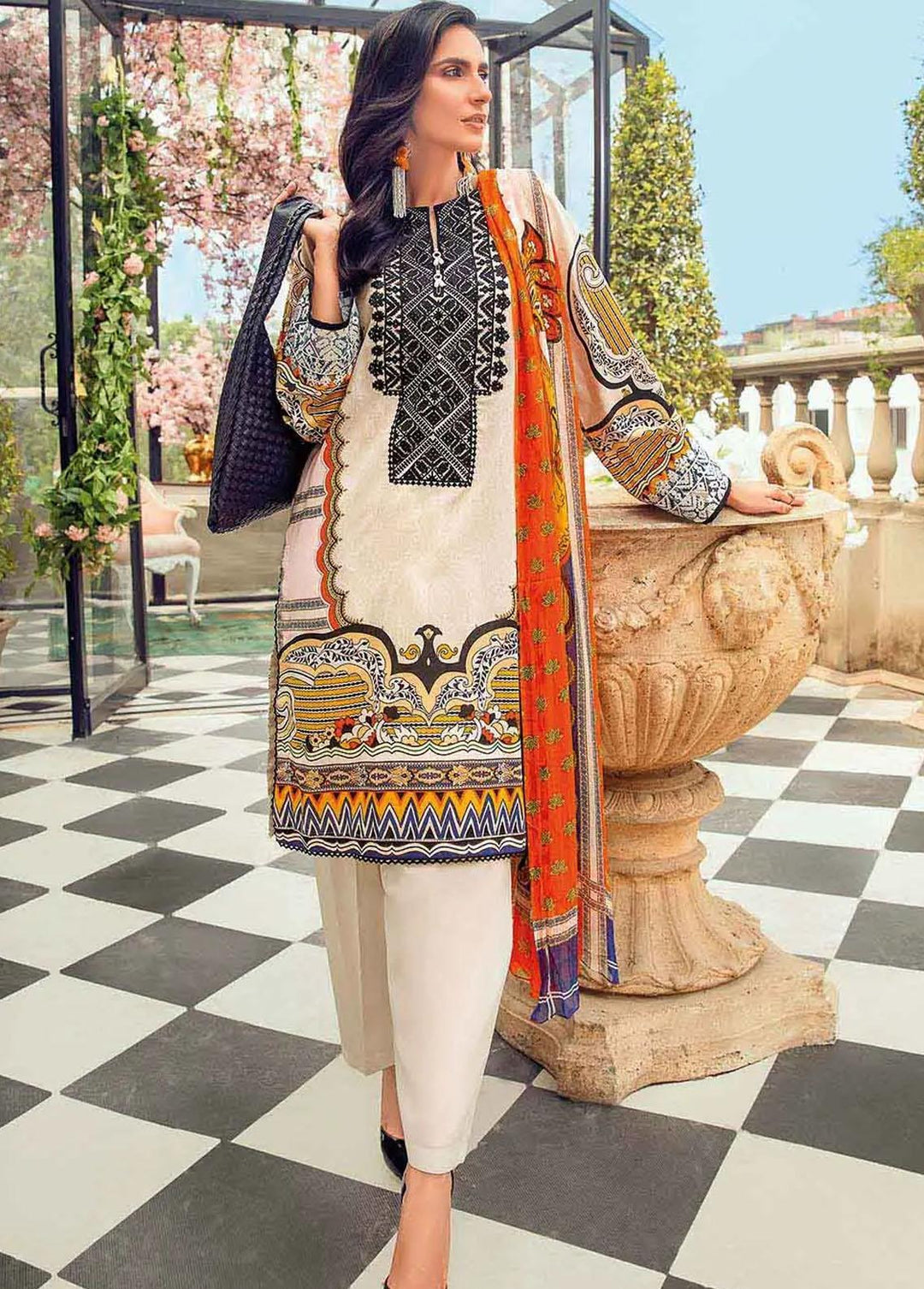 Gul Ahmed Embroidered Lawn Suits Unstitched 3 Piece GA22FS BM-12016 - Summer Collection