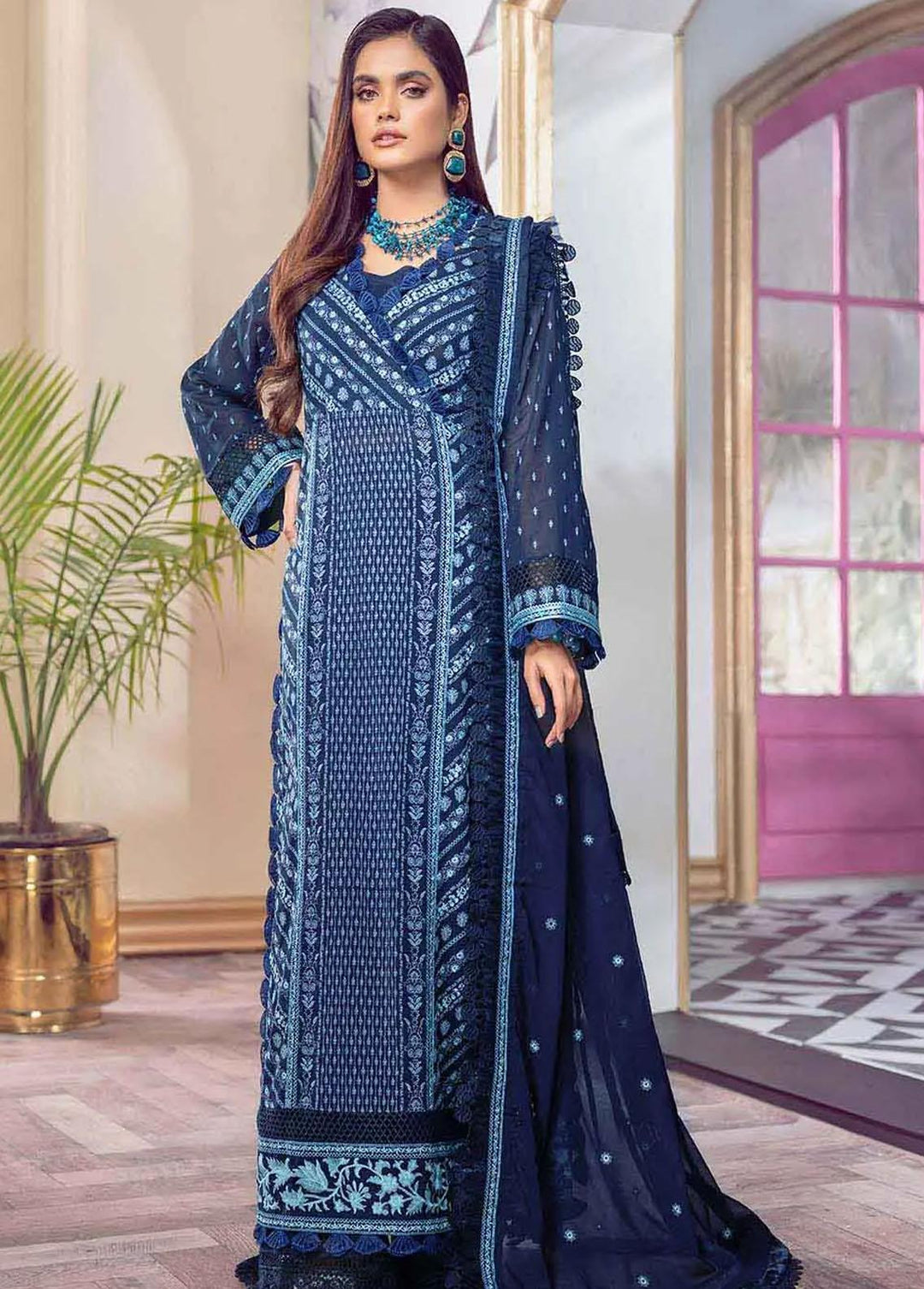 Gul Ahmed Embroidered Lawn Suits Unstitched 3 Piece GA22FS LSV-22021 - Summer Collection