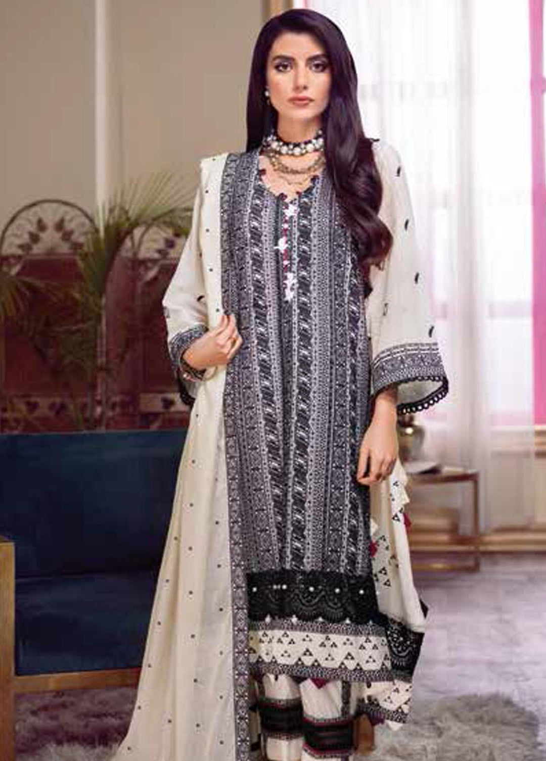 Gul Ahmed Embroidered Lawn Suits Unstitched 3 Piece GA22FS LSV-22024 - Summer Collection
