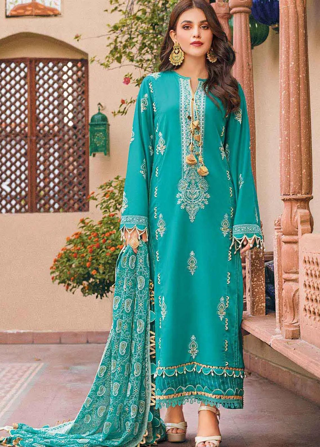 Gul Ahmed Embroidered Lawn Suits Unstitched 3 Piece GA22FS PM-12016 - Summer Collection