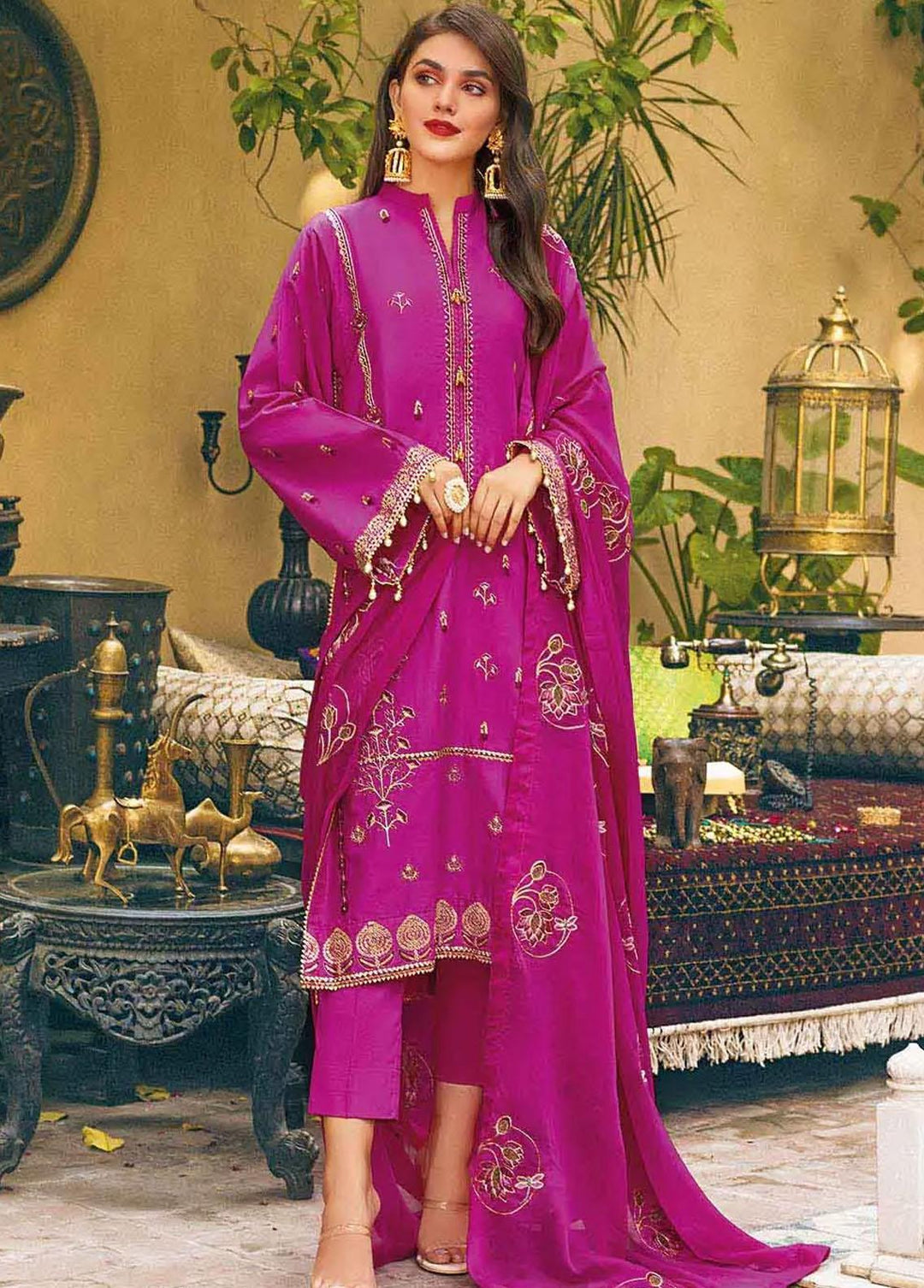 Gul Ahmed Embroidered Lawn Suits Unstitched 3 Piece GA22FS PM-12019 - Summer Collection