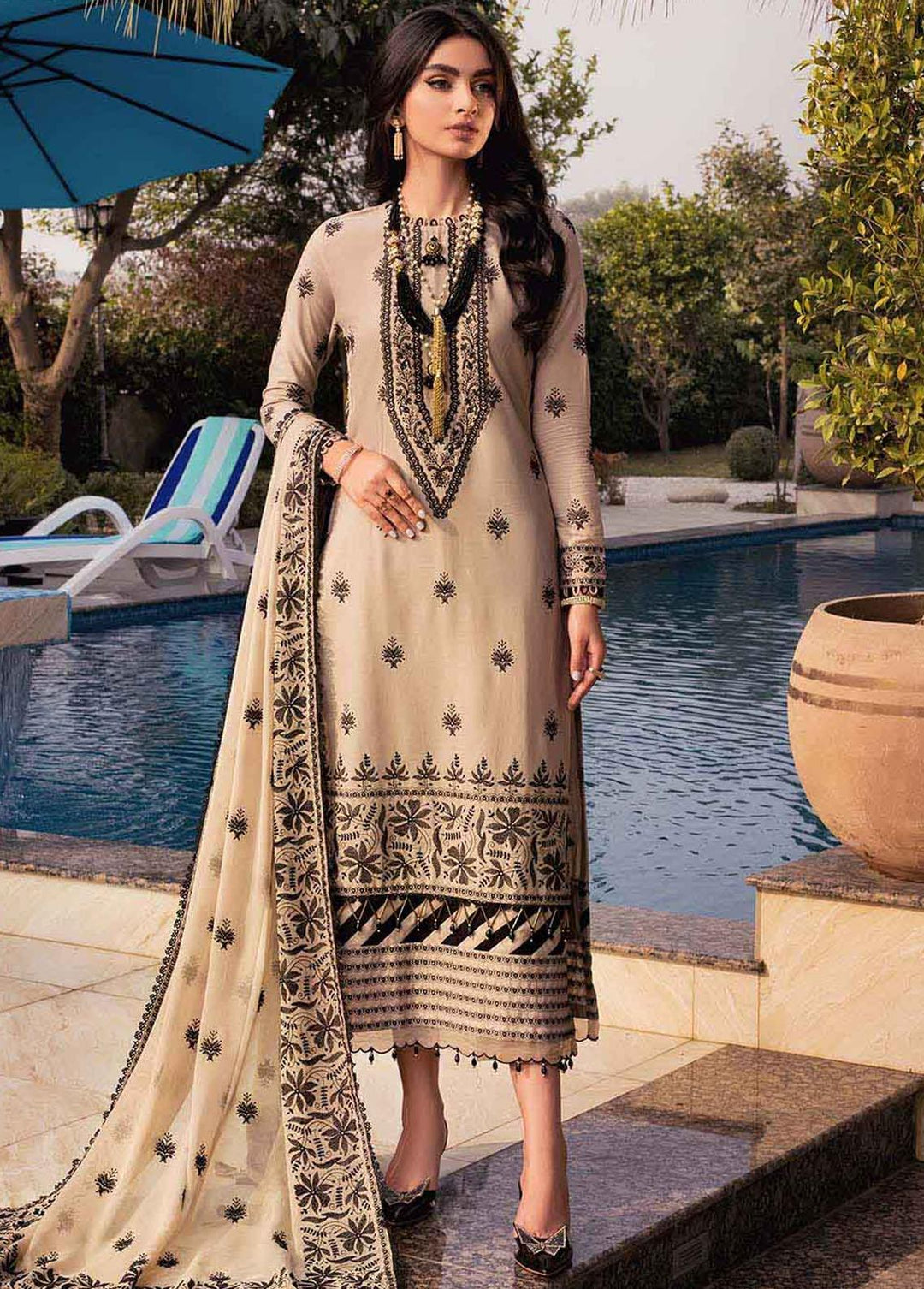 Gul Ahmed Embroidered Lawn Suits Unstitched 3 Piece GA22FS PM-22019 - Summer Collection