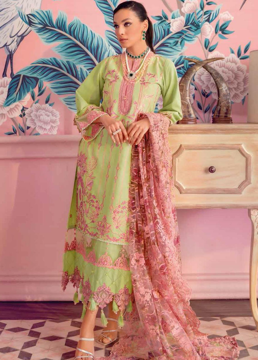 Gul Ahmed Embroidered Lawn Suits Unstitched 3 Piece GA22FS PM-22028 - Summer Collection