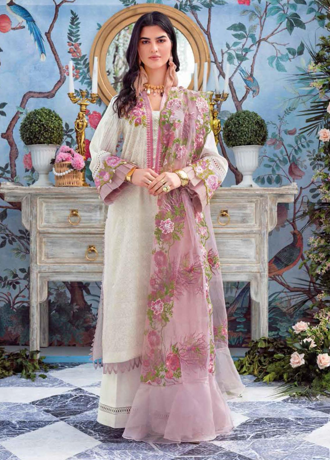 Gul Ahmed Embroidered Lawn Suits Unstitched 3 Piece GA22FS PM-22029 - Summer Collection