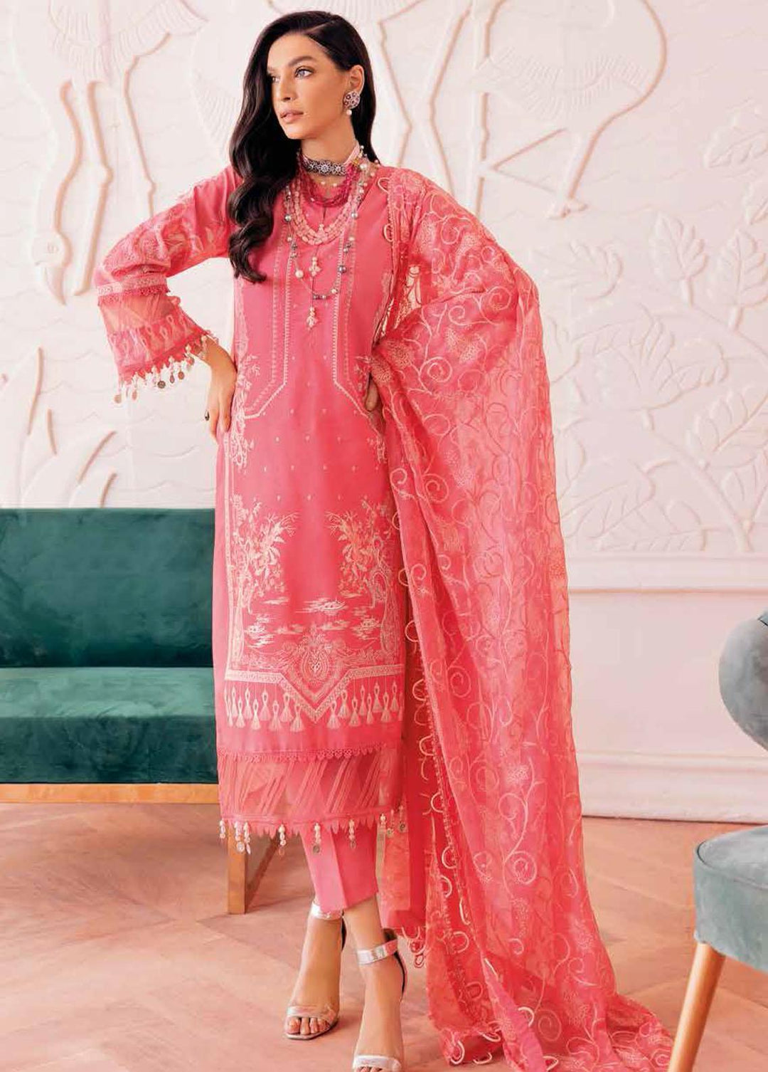 Gul Ahmed Embroidered Lawn Suits Unstitched 3 Piece GA22FS PM-22041 - Summer Collection