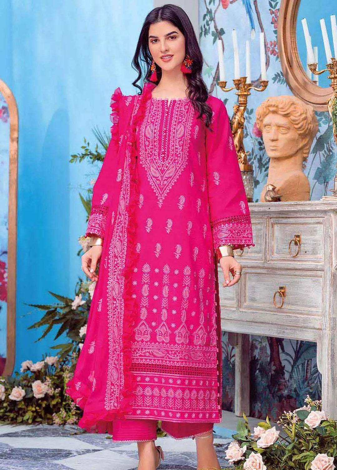 Gul Ahmed Embroidered Lawn Suits Unstitched 3 Piece GA22FS PM-22045 - Summer Collection
