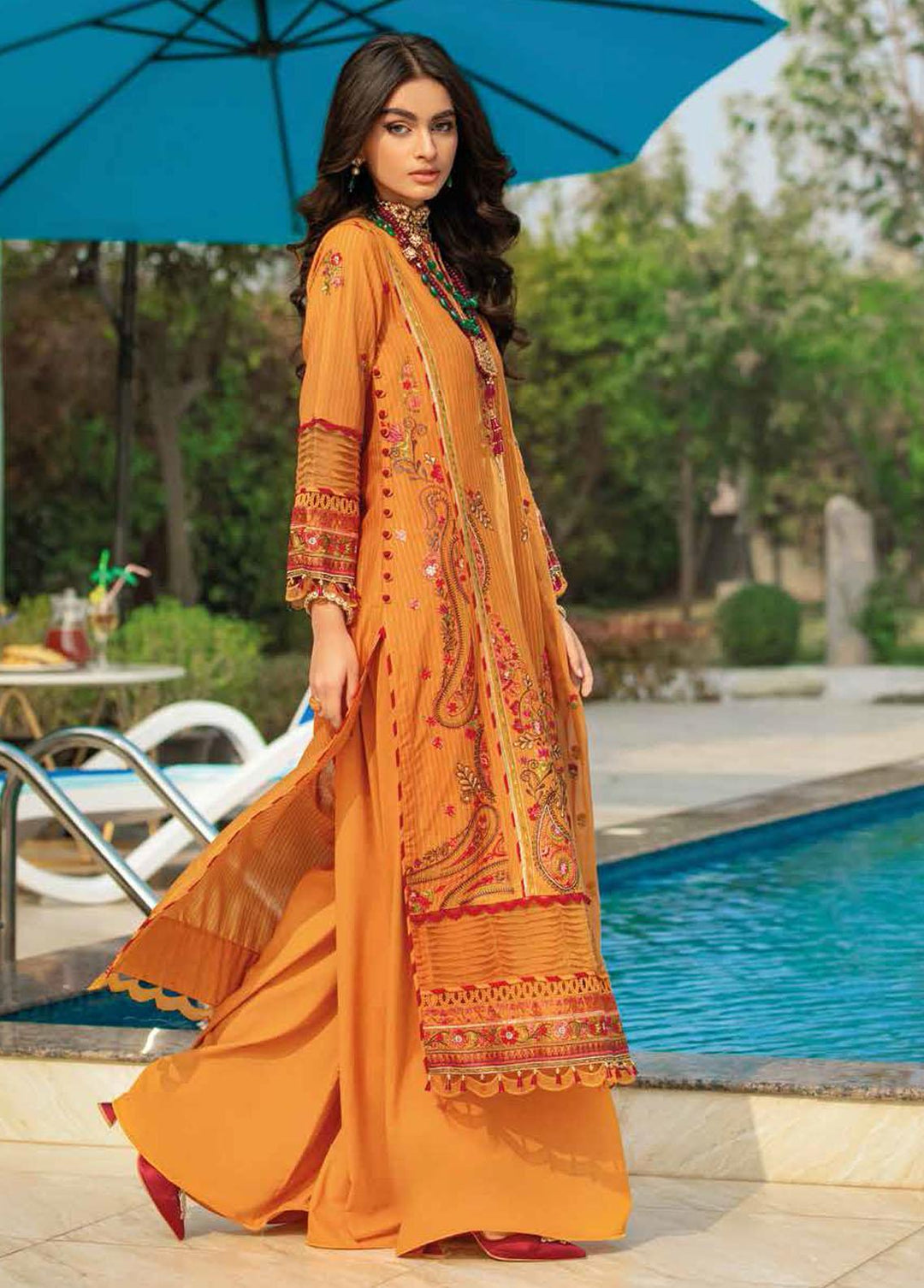 Gul Ahmed Embroidered Lawn Suits Unstitched 3 Piece GA22FS PM-22046 - Summer Collection