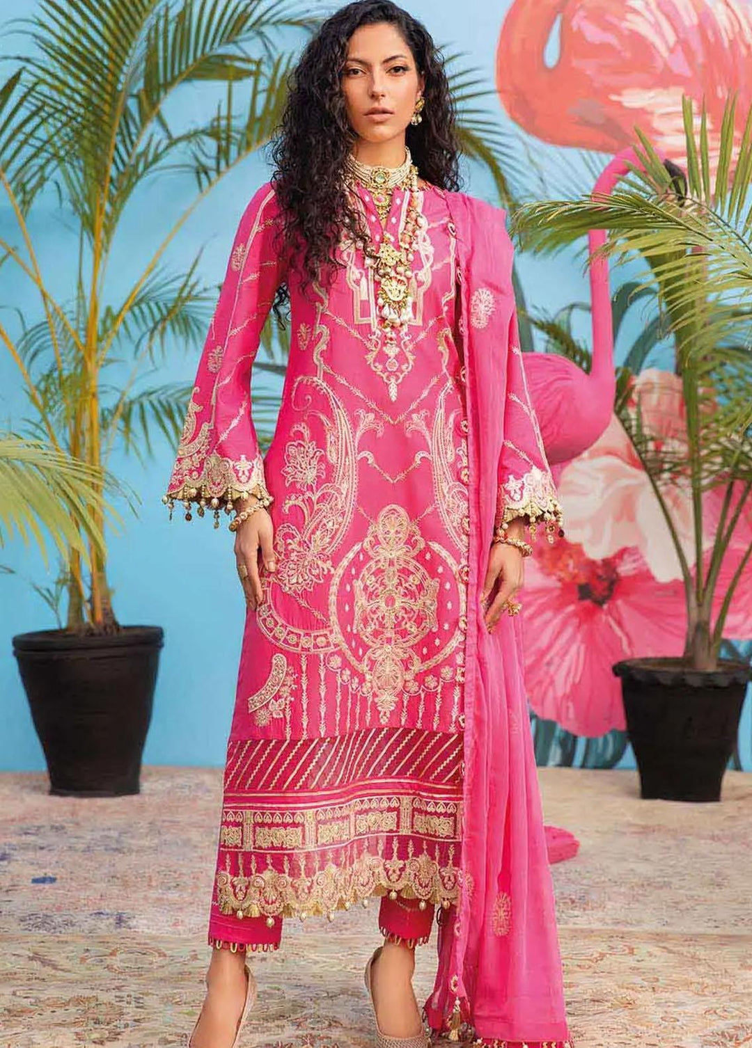 Gul Ahmed Embroidered Lawn Suits Unstitched 3 Piece GA22FS PM-411 - Summer Collection