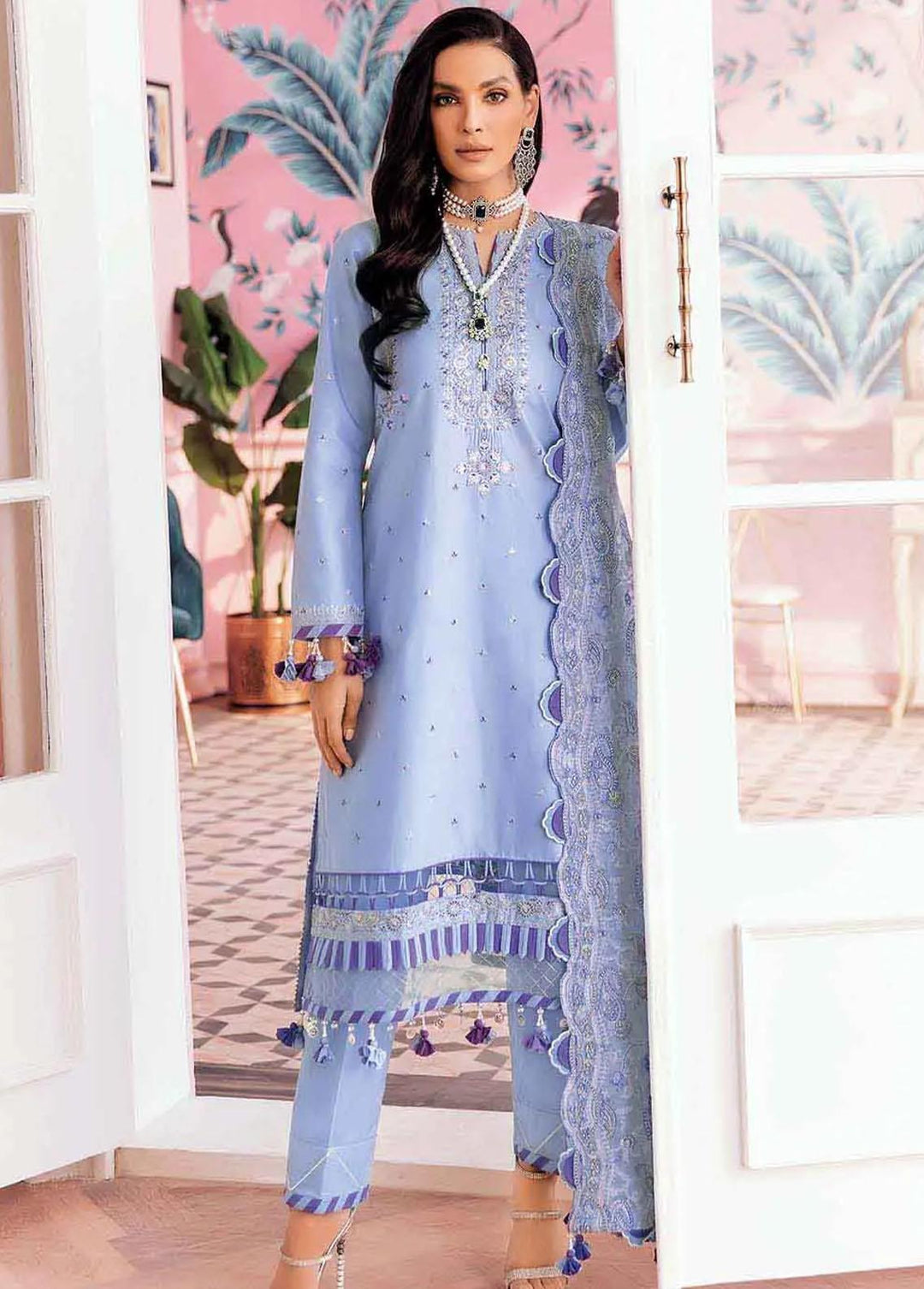 Gul Ahmed Embroidered Lawn Suits Unstitched 3 Piece GA22FS PM-418 - Summer Collection