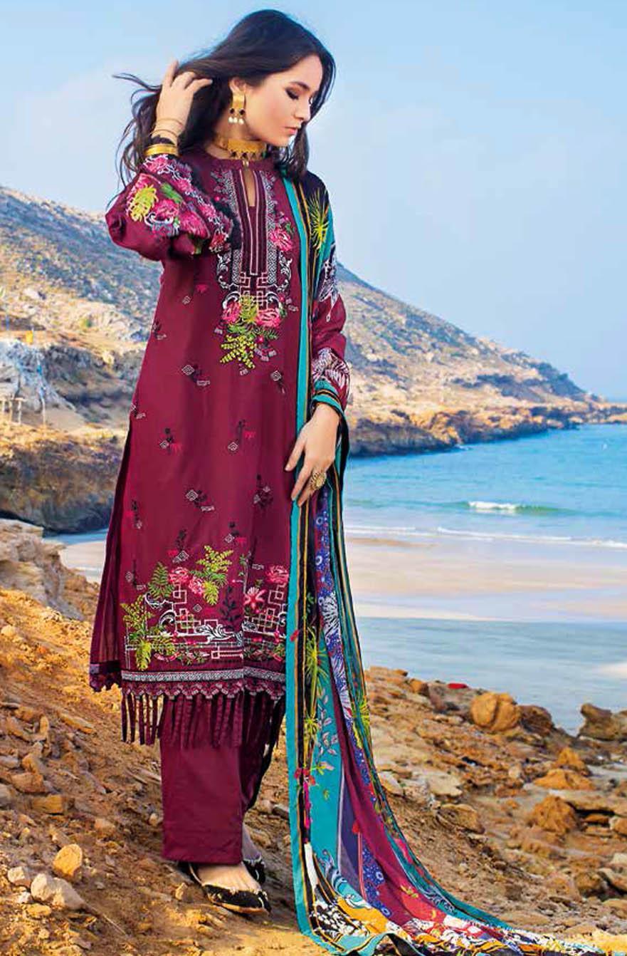 Gul Ahmed Embroidered Lawn Suits Unstitched 3 Piece GA21S BM 191 - Summer Collection