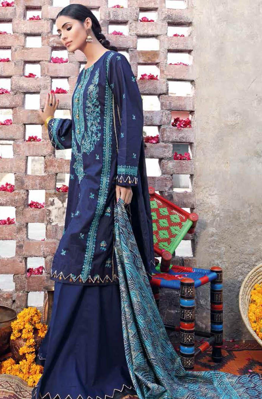 Gul Ahmed Embroidered Cotton Suits Unstitched 3 Piece GA21S FS 35 - Summer Collection