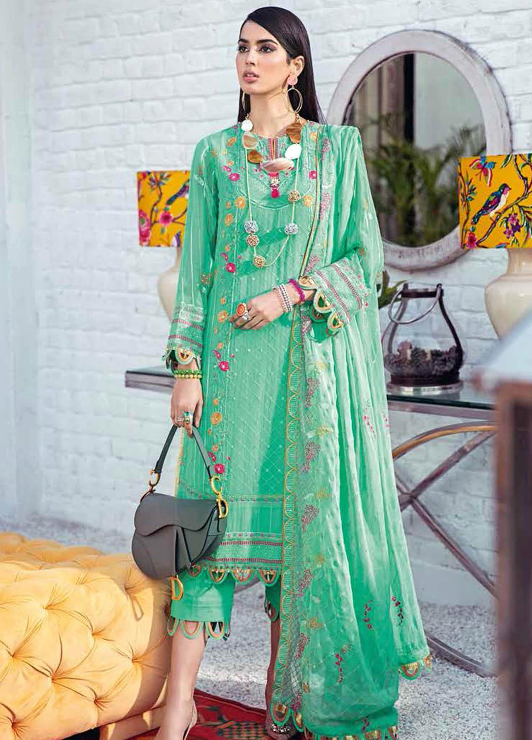 Gul Ahmed Embroidered Chiffon Suits Unstitched 3 Piece GA21S LE 30 - Summer Collection