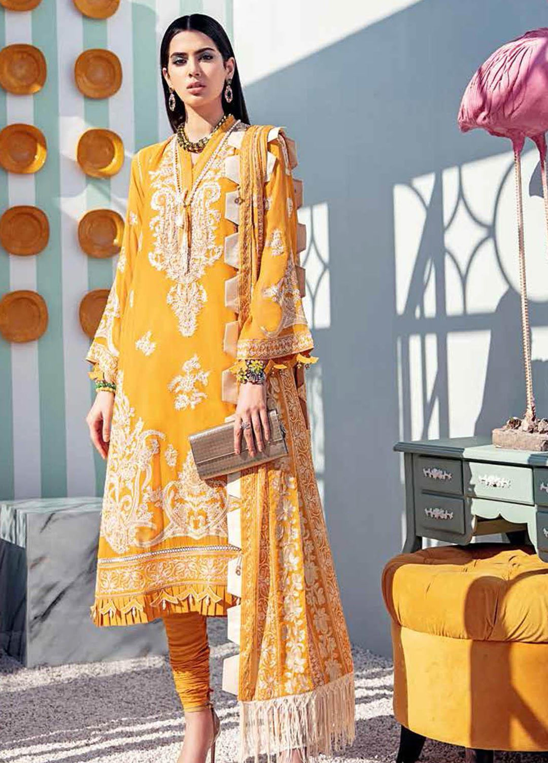 Gul Ahmed Embroidered Chiffon Suits Unstitched 3 Piece GA21S LE 36 - Summer Collection