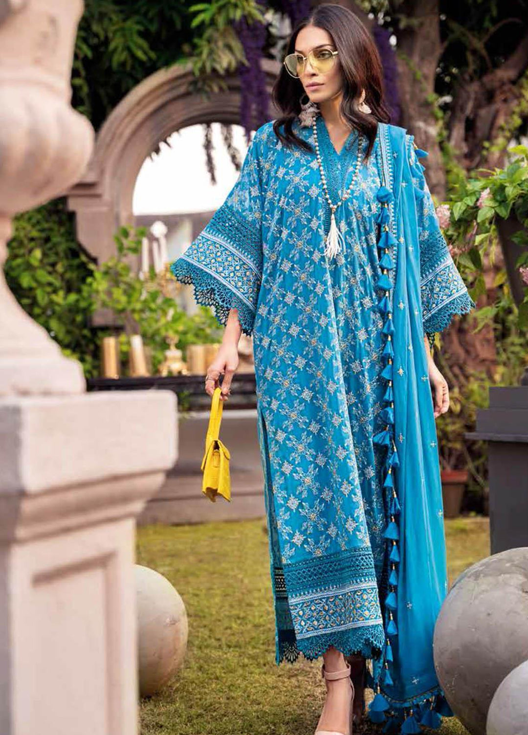 Gul Ahmed Embroidered Swiss Voile Suits Unstitched 3 Piece GA21S LSV 41 - Summer Collection
